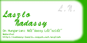 laszlo nadassy business card
